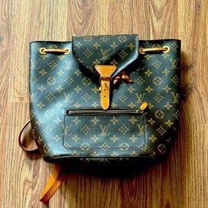 Louis Vuitton Brown and Tan Leather Bag